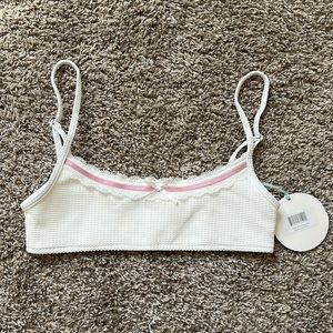 x GIGI HADID Dallas Waffle Bralette Bikini Top - Dandelion / S / Bralette